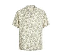 JACK & JONES Shirt Camiseta Jprblulincoln Print Resort S/S, Cuatro Hojas Clover, XS Hombres