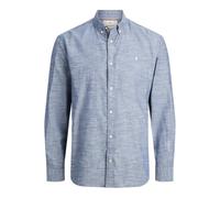 JACK & JONES Shirt Camiseta Jprblusummer Button Down L/S, Tejido Vaquero, L Hombres