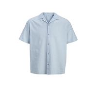 JACK & JONES Shirt Jjesummer Linen Blend Resort Camiseta SS Sn, Azul Celestial, XXL Hombres