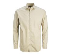 JACK & JONES Shirt Jprblaparker Camiseta L/S Noos, Beige Pure Cachemira, XS Hombres