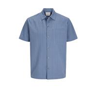 JACK & JONES Shirt Jprcceaston Seersucker S/S-Camiseta, Color Azul, M Hombres