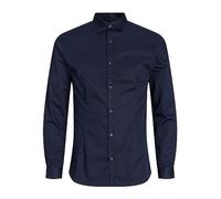 JACK & JONES Shirt Super Slim Fit Shirt | Corte super slim fit, Liso, Manga larga, Party, Proceso muy suave a una temperatura máxima de 40°C