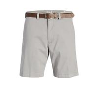 JACK & JONES Shorts Jpstmarco Jjfranco-Pantalones Cortos Chinos W Belt, Ultimate Grey, M Hombres