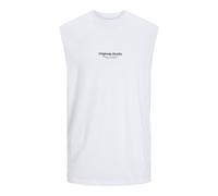 JACK & JONES Sleeveless tee Pls Jorvesterbro-Camiseta sin Mangas, Blanco Brillante, 5XL Hombres