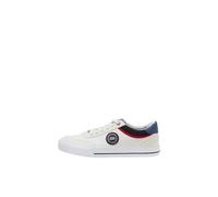 JACK & JONES Sneaker, Zapatillas Hombre, Blazer Azul Marino con Detalles en Blanco Brillante, 42 EU