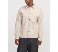 Jack & Jones Sobrecamisa con bolsillos laterales lisa de hombre. Beige 4/L