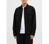 Jack & Jones Sobrecamisa con bolsillos laterales lisa de hombre. Negro 2/S
