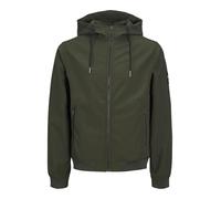 JACK & JONES Cazadora con capucha softshell. Color Caqui