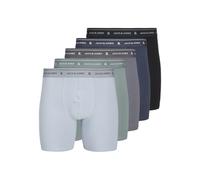 JACK & JONES Solid Briefs 5 Pack Jacwyatt-Calzoncillos Tipo bóxer (5 Unidades), Stormy Sea, S (Pack de 5) Hombres