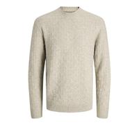 Jack & Jones Structure Jprblasimon Estructura Knit Crew Neck, Forro Plateado, XL para Hombre
