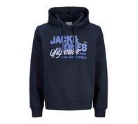 Jack & Jones Sudadera con logotipo y capucha. Talla S. Color Azul