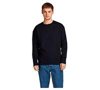 JACK & JONES Sudadera básica de Manga Larga para Hombre Jersey cálido sin Capucha JJESTAR, Color:Negro, Talla Sudadera:XL