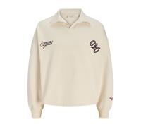 JACK & JONES Sudadera borgoña / blanco L borgoña / blanco