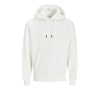 JACK & JONES Sudadera con Capucha básica Hombre con Bolsillo Canguro JJEBRADLEY., Color:Blanco, Talla Sudadera:M