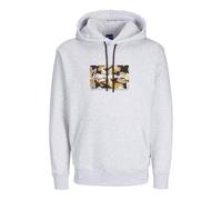 JACK & JONES Sudadera con Capucha Estampada para Hombre, Blanco Crudo, M
