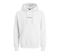 JACK & JONES Sudadera con capucha estampada para hombre, Blanco, XL