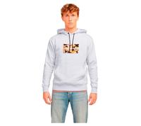 JACK & JONES Sudadera con Capucha Estampada para Hombre, Color Blanco., S