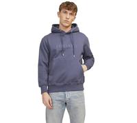 Jack & Jones Sudadera con Capucha Estampada para Hombre, Noche Sombra Azul, XXL