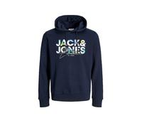 JACK & JONES Sudadera con capucha - Hoodie JJGEPLAS azul oscuro | XL