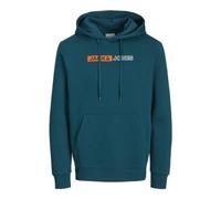 JACK & JONES Sudadera con Capucha para Hombre, Azul Oscuro/Estampado: Play 5, XS