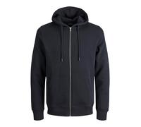 JACK & JONES Jjebradley Sweat Zip Hood Noos Pls Sudadera con Capucha, Negro, 4XL Grande para Hombre