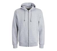 JACK & JONES Jjebradley Sweat Zip Hood Noos Pls Sudadera con Capucha, Gris Claro, 5XL Grande para Hombre