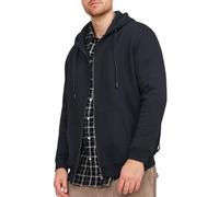 JACK & JONES Jjebradley Sweat Zip Hood Noos Pls Sudadera con Capucha, Negro, 4XL Grande para Hombre