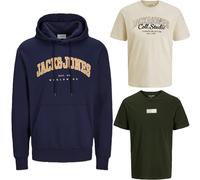 JACK & JONES Sudadera con capucha para hombre de 3 piezas, tallas grandes 3XL, 4XL, 5XL, 6XL, 7XL, 8XL, Bigsize Box 19, 5XL grandes