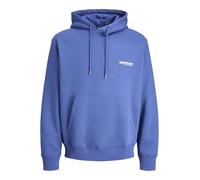 JACK & JONES Sudadera con Capucha para Hombre Jcounion Print Noos, Beaucoup Blue, XL
