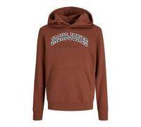 JACK & JONES Sudadera con Capucha para Hombre Jjecaleb Varsity Noos Jnr, Burnt Henna., 140