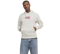 JACK & JONES Sudadera con Capucha para Hombre Jjecorp Graphic Sweat Hood Noos, Color Blanco., L