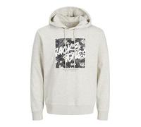 Jack & Jones Sudadera con Capucha para Hombre JJHawaii Shape Sweat Hood, Color Blanco., L