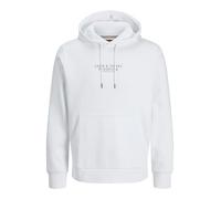 JACK & JONES Sudadera con Capucha para Hombre Kangaroo Pocket, Blanco, L