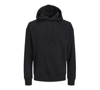 Jack & Jones Sudadera con Capucha para Hombre, Monocolor, Negro, M