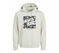 JACK & JONES Sudadera con capucha y logotipo. Color Crudo Jaspeado