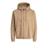 JACK & JONES Sudadera con cremallera 'JORNorrebro' brocado / blanco XL brocado / blanco
