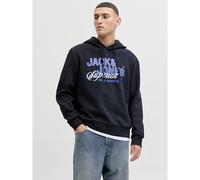 JACK & JONES Sudadera con logotipo y capucha. Color azul marino