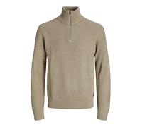 JACK & JONES Sudadera con Media Cremallera | Corte relaxed fit, Liso, Manga larga, Casual, Proceso suave a una temperatura máxima de 30°C