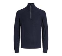 JACK & JONES Sudadera con Media Cremallera | Corte relaxed fit, Liso, Manga larga, Casual, Proceso suave a una temperatura máxima de 30°C
