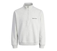 JACK & JONES Sudadera Hombre Media Cremallera Sudadera con Media Cremallera, Color Blanco., M