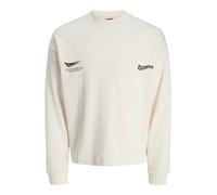 JACK & JONES Sudadera 'JCOSignal' crema / marrón oscuro XXL crema / marrón oscuro