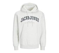 JACK & JONES Jjecaleb Varsity Sweat Hood Noos Sudadera con Capucha, Color Blanco, XXL para Hombre