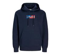 JACK & JONES Sudadera 'JJECorp' navy / rojo / blanco L navy / rojo / blanco