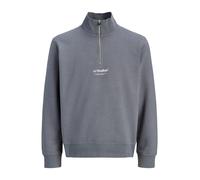 Gris Hombres Organic/Cotton/Organic/Cotton/Recycled/Polyester Sudadera Con Media Cremallera Estampado XS EU