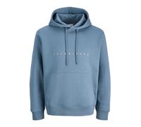 JACK & JONES Sudadera 'JJESTAR' azul ahumado / blanco S azul ahumado / blanco