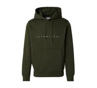 JACK & JONES Sudadera 'JJEStar' verde oscuro / blanco L verde oscuro / blanco