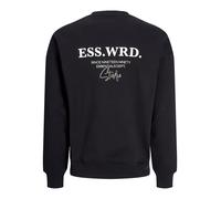JACK & JONES Sudadera 'JJEURBAN EDGE STUDIO' negro / blanco XS negro / blanco