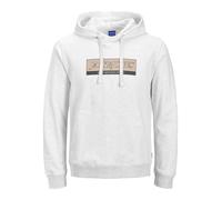 JACK & JONES Sudadera 'JORINWOOD' marrón claro / gris / blanco S marrón claro / gris / blanco