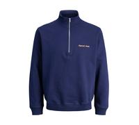 JACK & JONES Sudadera 'JORNORREBRO' navy / naranja M navy / naranja