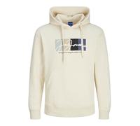JACK & JONES Sudadera Jorportland Block Branding Hood Capucha, Crema de Mantequilla, L para Hombre